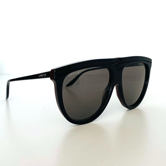 NWT Gucci GG0732S-001 Havana Aviator 61mm Sunglasses main image 4